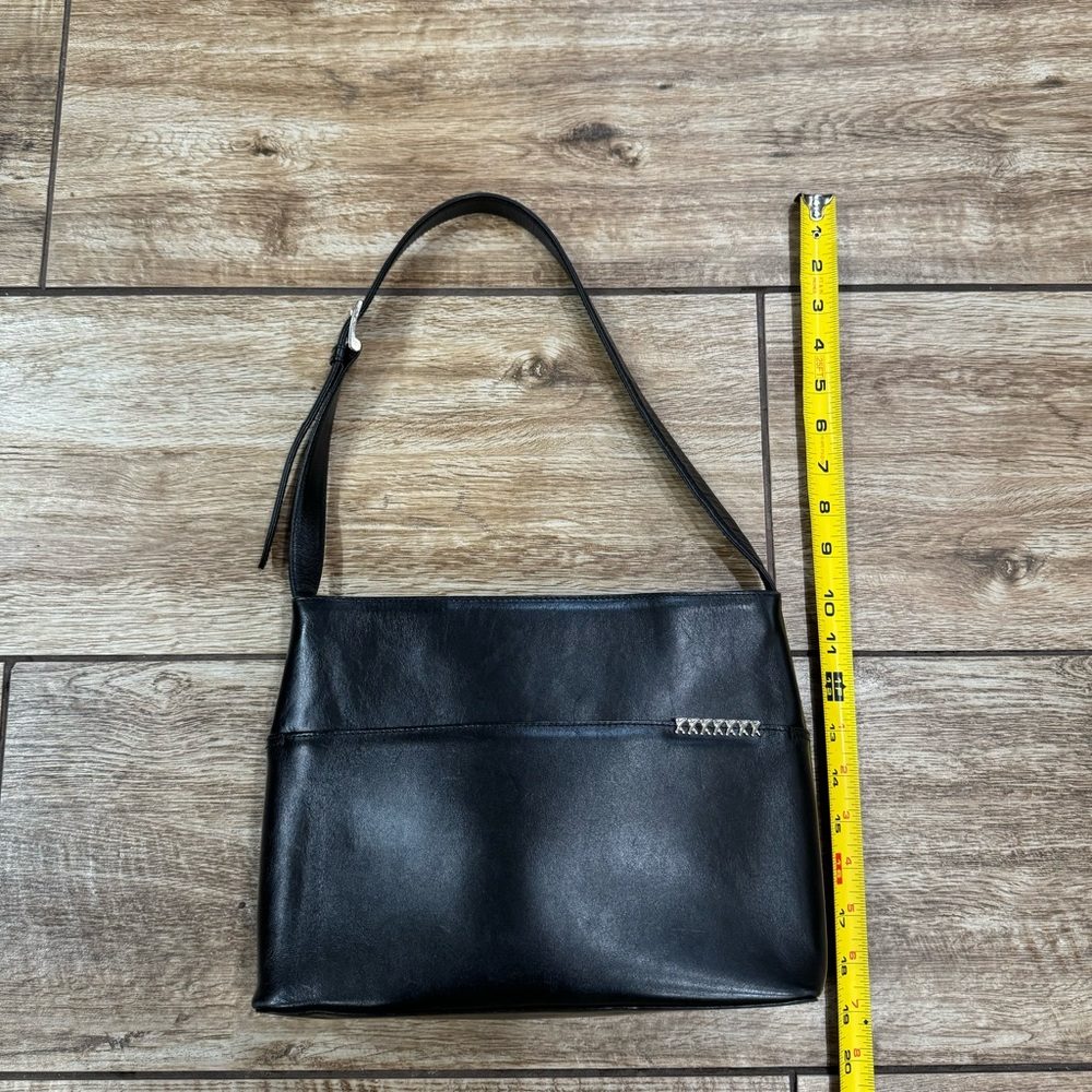 Paloma Piccaso Shoulder Bag Vintage Black Italian Leather Purse Bag - Picture 9 of 15